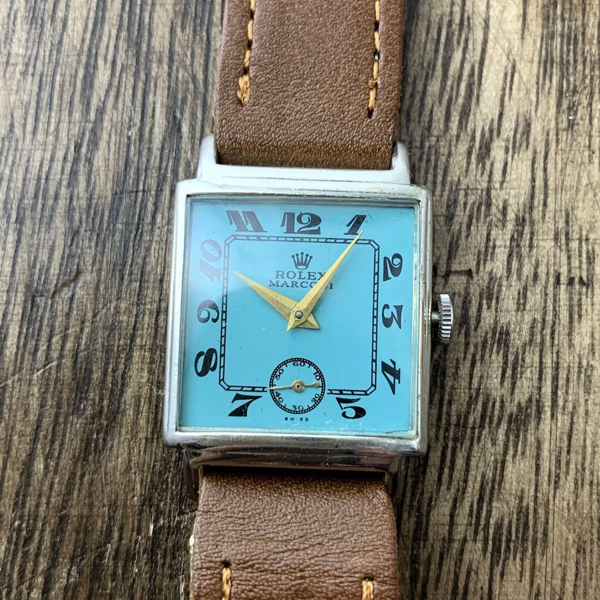 ロレックス マルコーニ ビンテージ Vintage] ROLEX Marconi 1920's Blue Dial case 35mm watch