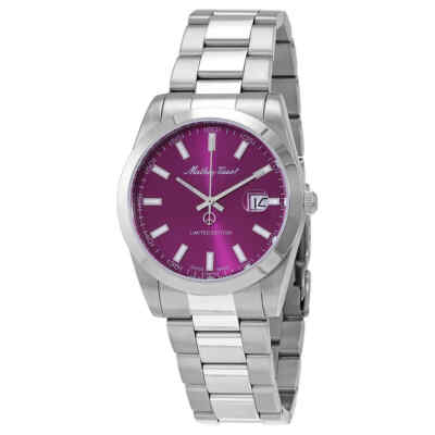 Мужские часы Mathey-Tissot Mathy I LE с кварцевым фиолетовым циферблатом H451PU