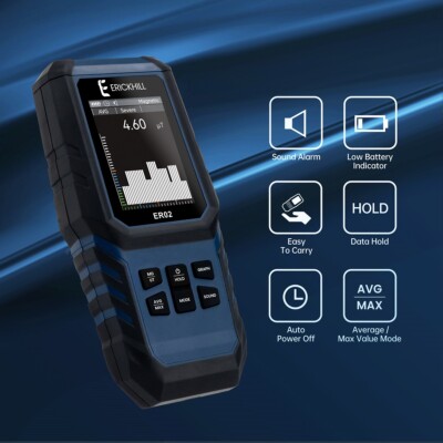 EMF Meter EF RF MF Electromagnetic Field Radiation Detector for 5G Cell Tower