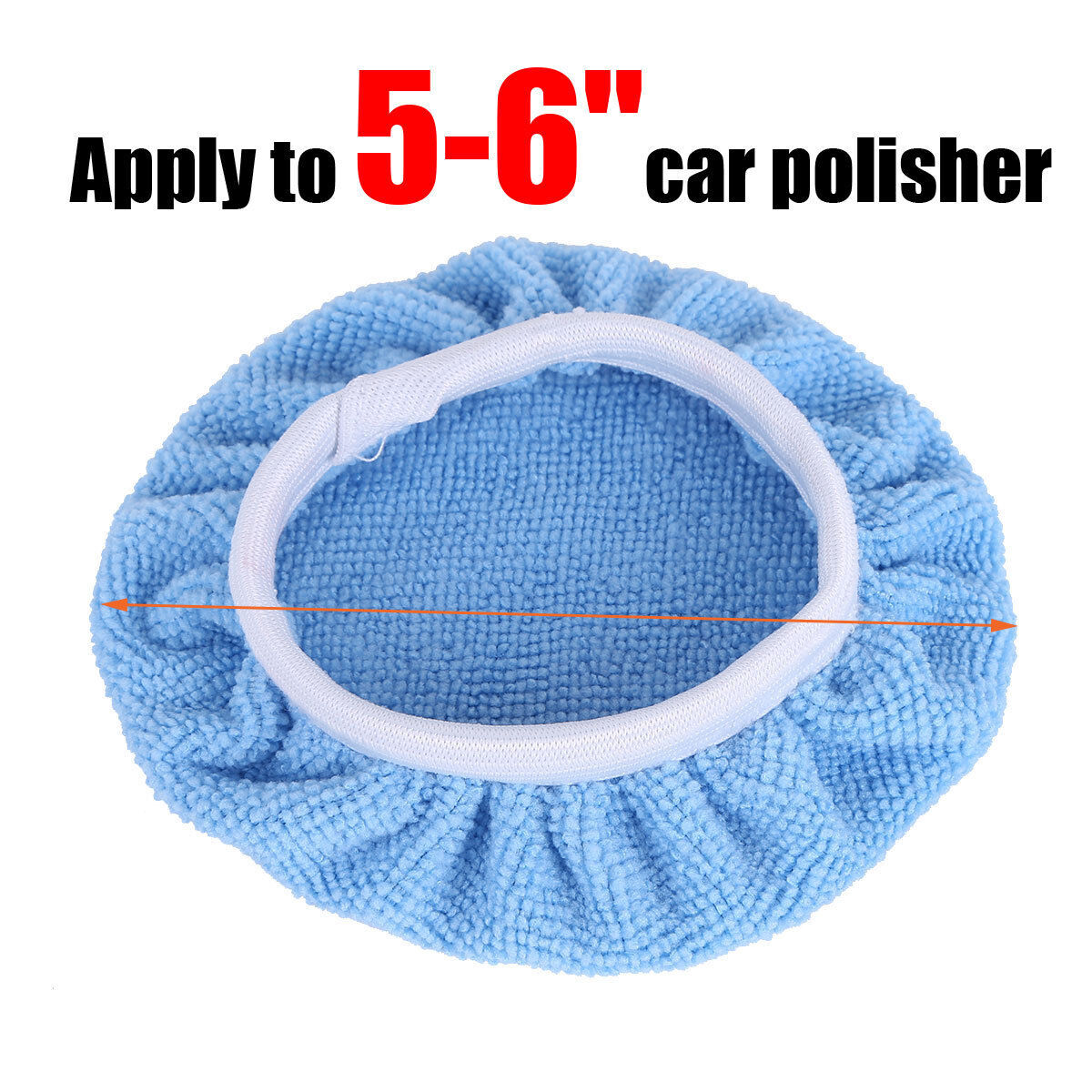 5X Car Wax Polisher Pads Microfiber Polishing Auto Bonnet Waxing Buffing Cover