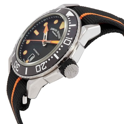 Pre-owned Armand Nicolet Jsh Automatic Black Dial Men's Watch A480pgn-no-bn24480aano