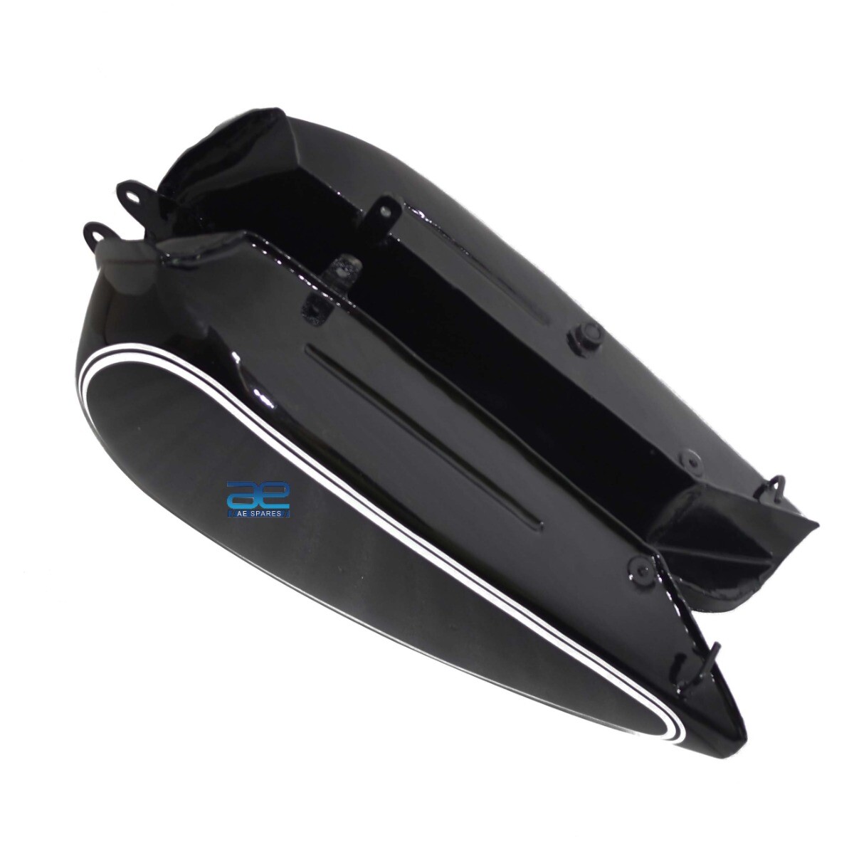 Petrol Fuel Gas Tank With Cap Black  & White Stripe For BMW R71  