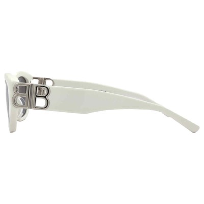 Pre-owned Balenciaga Silver Rectangular Ladies Sunglasses Bb0311sk 003 53 Bb0311sk 003 53