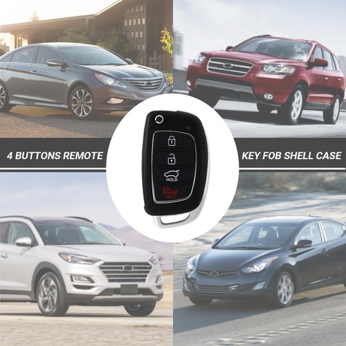 Remote Key Fob Shell For Hyundai Santa fe Sonata Tucson Elantra Case 4 Button US