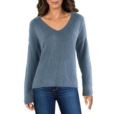 Женский свитер с V-образным вырезом и закатанным низом от Eileen Fisher, BHFO 9518