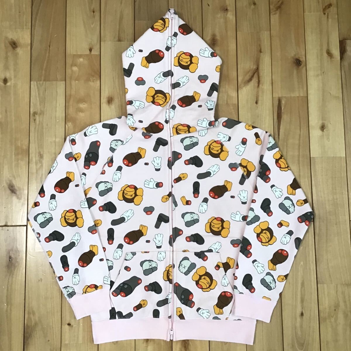 トップス vintage A BATHING APE kaws design sweat BAPE × kaws milo companion full zip hoodie pink Women's A
