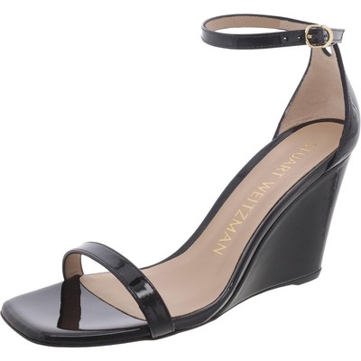 Женские туфли на танкетке Stuart Weitzman Nudistcurve 85 из лакированной кожи BHFO 5956