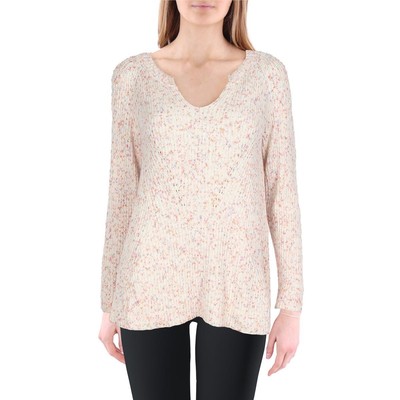 

Женский розовый вязаный пуловер с v-образным вырезом Nic + Zoe  BHFO 3036, Confetti pink