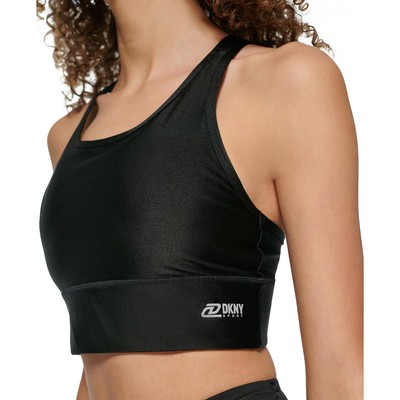 DKNY Sport Женский черный спортивный бюстгальтер для занятий фитнесом и активными тренировками L BHFO 1998