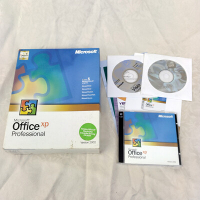 Microsoft Office XP Pro 2002 - Full Version w/Serial, Training & Visio Trial