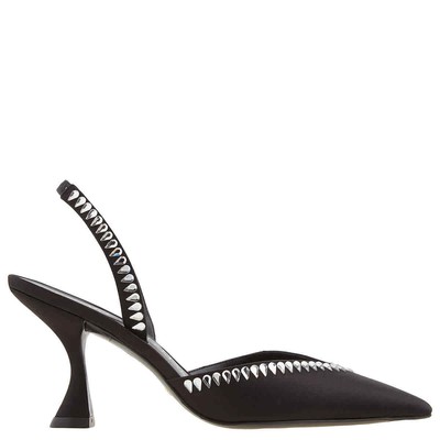 Pre-owned Stuart Weitzman Ladies Gemcut Xcurve 85 Pumps, Brand Size 37 ( Us Size 6.5 ) In Black