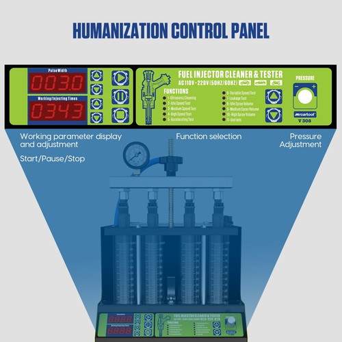 Automotive Ultrasonic Fuel Injector Cleaner Tester Injector Cleaning Machine