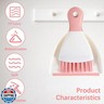Dust pan Broom Brush Dustpan - Small Broom and Dustpan Set,Mini Broom and Dust pan,Small Dustpan and Brush Set for Home Cleaning, Sofa, Desk, Guinea Pig Cage, Cat Litter etc.(Pink)