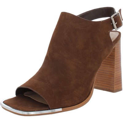 

Женские кожаные сандалии Steve Madden с открытым носком и пяткой на пятке BHFO 5015, Chestnut nubuck, Deck