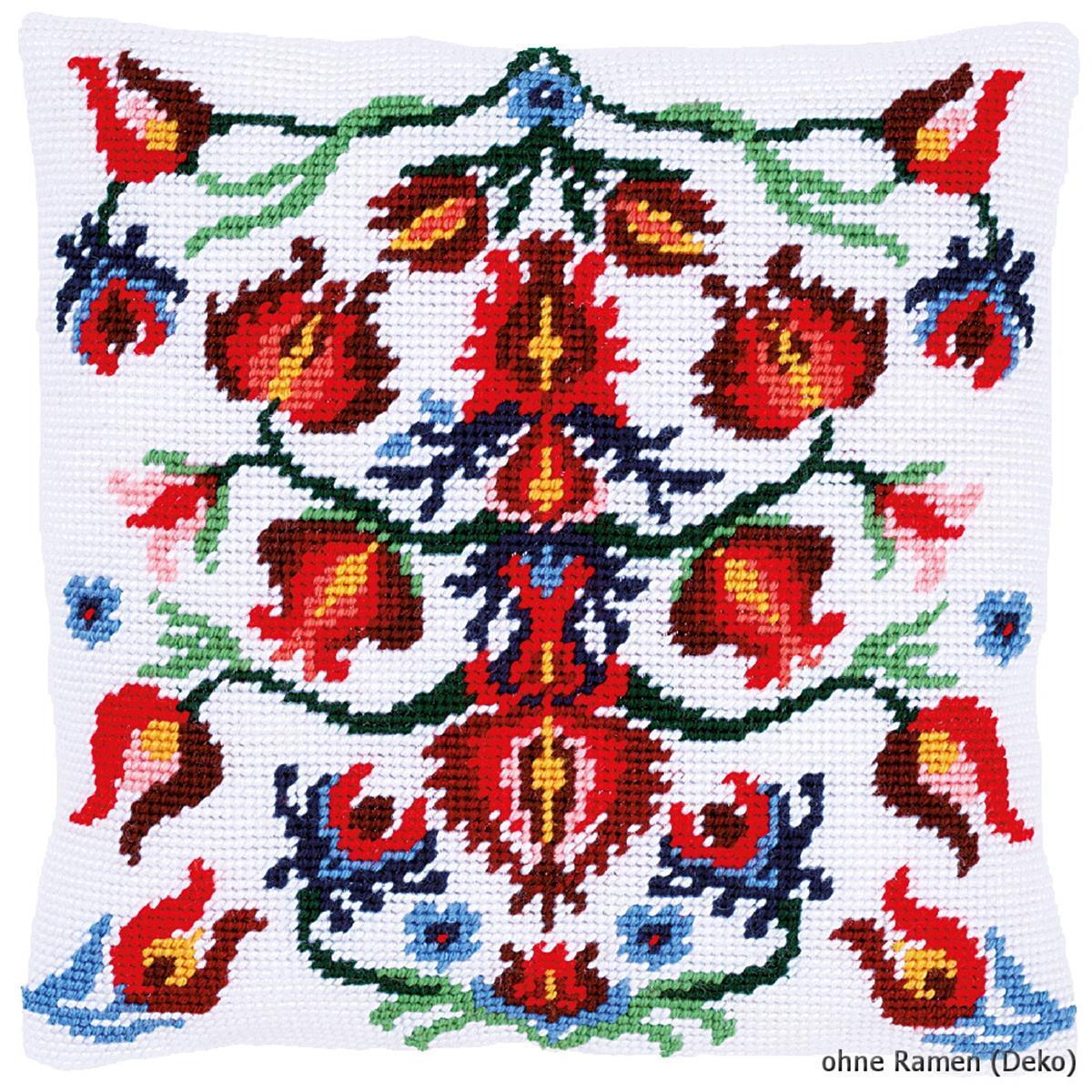 Vervaco Tapestry kit cushion LMV Folklore, stamped, DIY