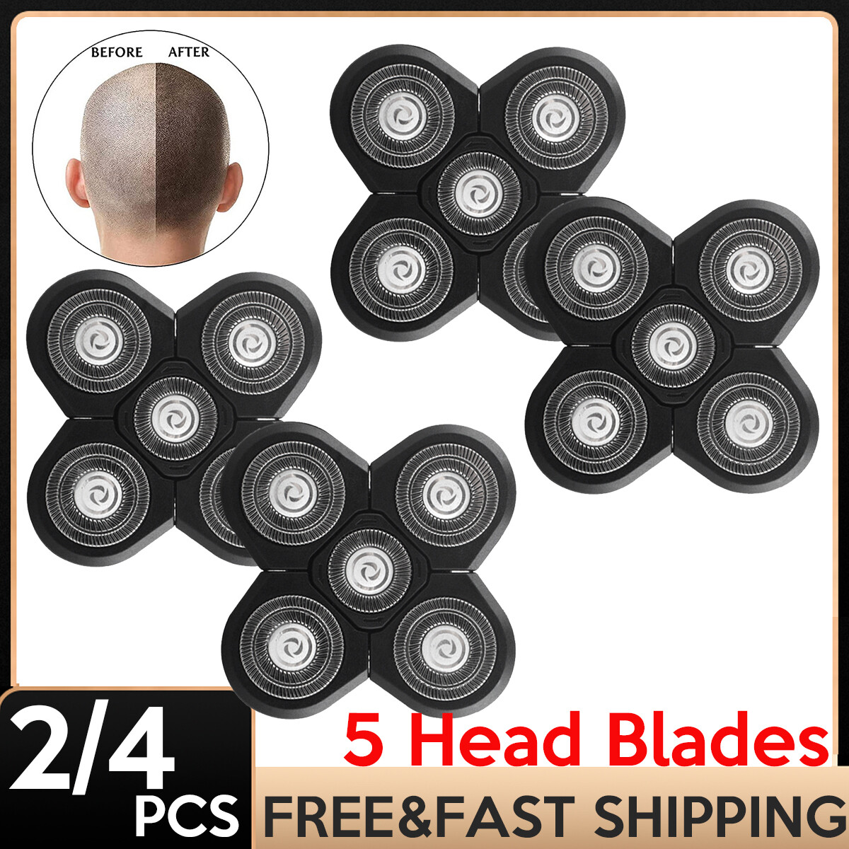 Floating Shaving Bald Replacement Shaver Head For Electric Razor