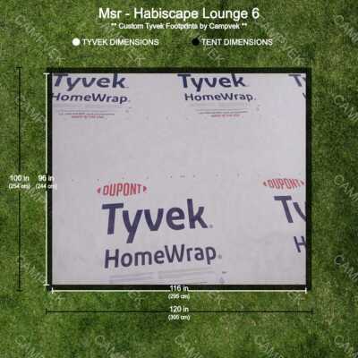 Tyvek Footprint for the Msr Habiscape Lounge 6 Tent