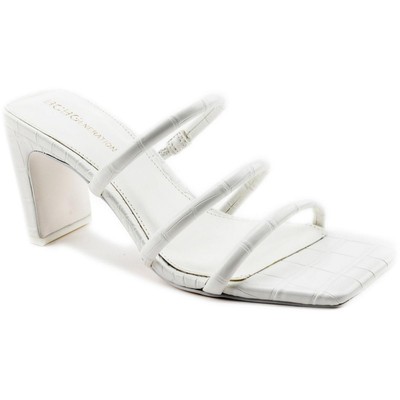 BCBGeneration Womens Falla White Dress Sandals Shoes 9.5 Medium (B,M) BHFO 3304