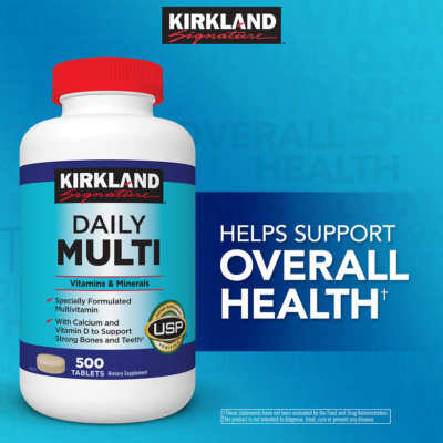 Kirkland Signature Daily Multivitamin 500 Tablets Free Shipping