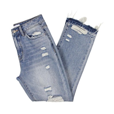 

Женские синие укороченные прямые джинсы Flying Monkey  BHFO 0528, Medium blue, F4125BT