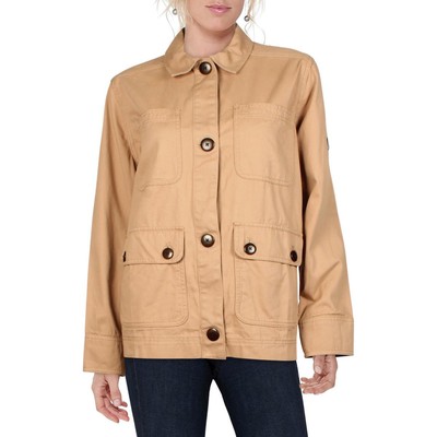 Женская коричневая хлопковая куртка с острым воротником Barbour 6 BHFO 1955 г.