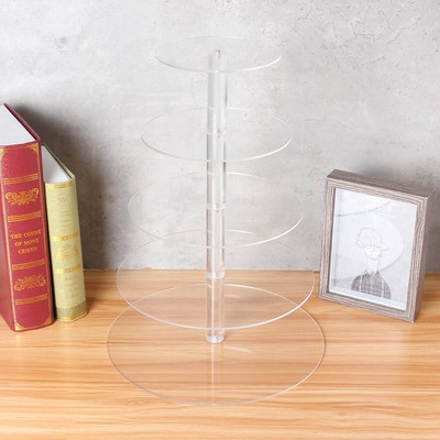 5 Tier Acrylic Cupcake Cake Stand Party Wedding Birthday Tower Display Holder