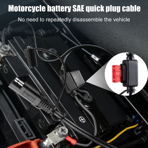 2 PACK Battery Cable Terminal Ring Sae Connector Harness Charger Extension Cord