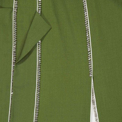 Pre-owned Burberry Ladies Cedar Green Crystal Detail Panelled Wool-crepe A-line Skirt,