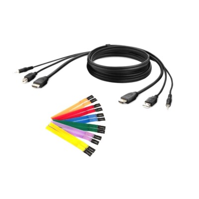 NEW Belkin F1DN1CCBL F1DN1CCBL-HH-6 6FT 1.8m HDMI USB Audio KVM Switch Cable