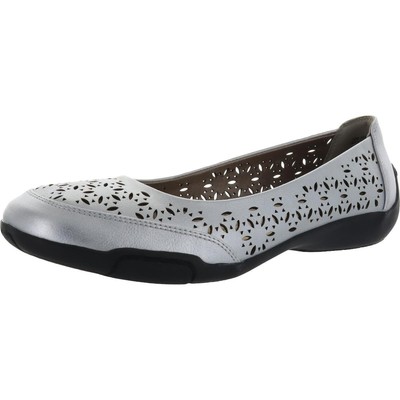 Массивные женские балетки-слипоны Jordan Silver на плоской подошве 8.5 Medium (B, M) BHFO 0233