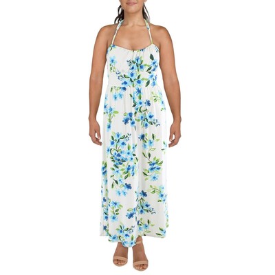 

Женское белое длинное платье макси Jamie - Layla крючком на спине Petites  BHFO 4271, White multi