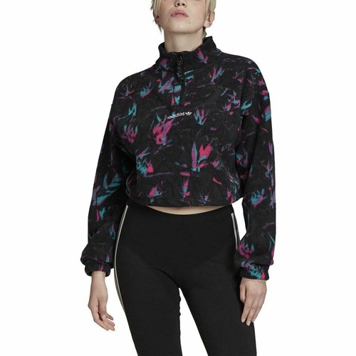 

[GC8753] Женский свитер Adidas Originals с молнией до половины, Черный