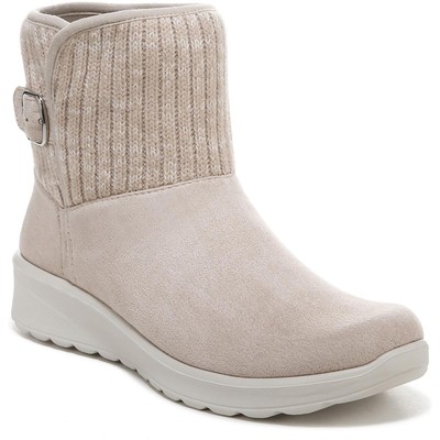Bzees Womens Gloria Beige Ankle Knit Booties Shoes 6.5 Medium (B,M) BHFO 1184
