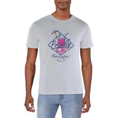 Мужская белая хлопковая футболка Penguin By Munsingwear с графическим принтом S BHFO 5568