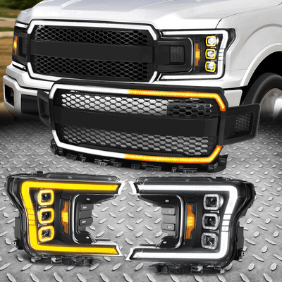 [Последовательный сигнал Switchback LED DRL] Для проекторных фар 18-20 F150+ Решетка радиатора