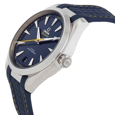 Pre-owned Omega Seamaster Automatic Chronometer Blue Dial Men's Watch 220.12.41.21.03.009