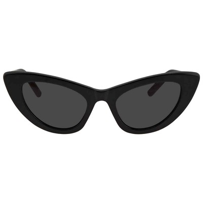 Pre-owned Saint Laurent Grey Cat Eye Ladies Sunglasses Sl 213 Lily 001 52 Sl 213 Lily 001 In Gray