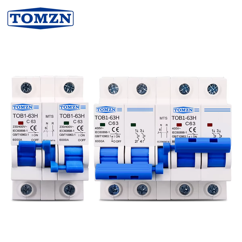MTS Dual Power Manual Transfer Switch Circuit breaker MCB 50Hz/60Hz 6A 10A 16A 2