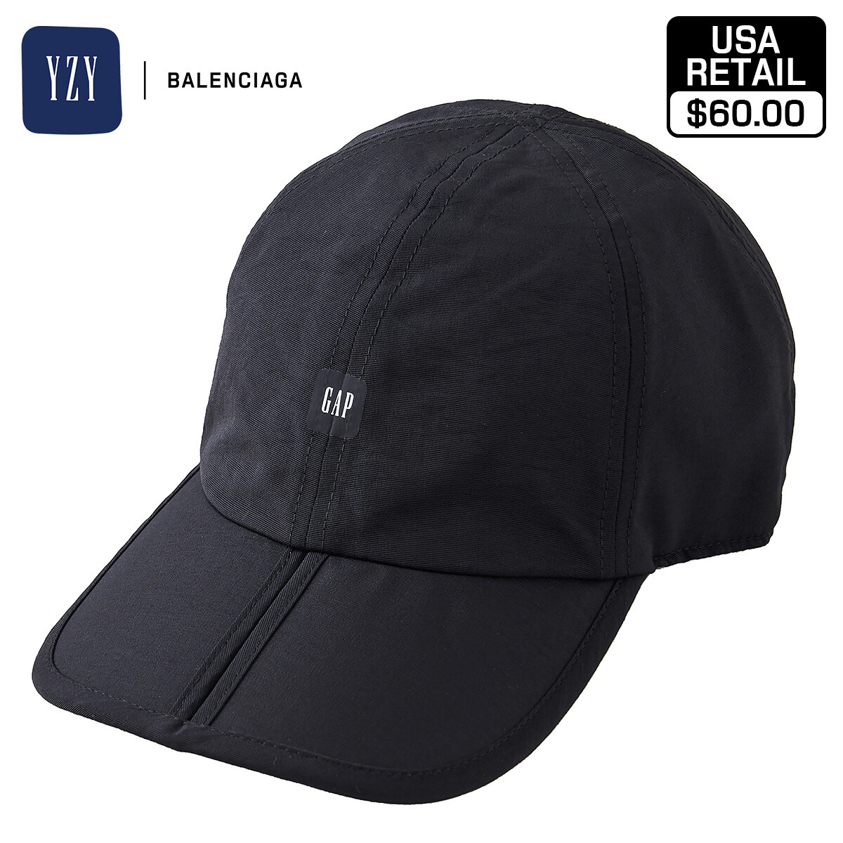 YZY GAP キャップ　ブラック Yeezy Gap Logo Cap Black Men's - SS22 - US