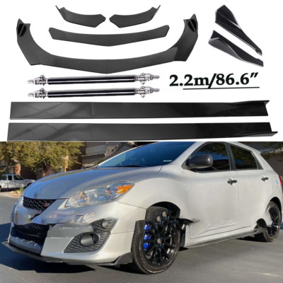 Front Bumper Lip Splitter Spoiler Rear Lip Strut Rods For Toyota Matrix 03-22