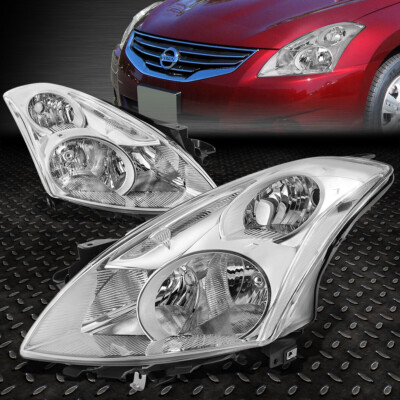 ДЛЯ 10-12 NISSAN ALTIMA СЕДАН ХРОМИРОВАННЫЙ КОРПУС ПРОЗРАЧНЫЕ УГЛОВЫЕ ФАРЫ ГОЛОВНОГО СВЕТА