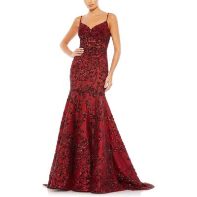 Женское длинное вечернее платье для выпускного вечера Mac Duggal с блестками, BHFO 3742