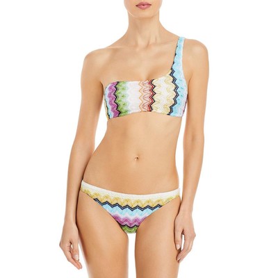 

Женское белое бикини крючком Missoni, пляжная одежда с раздельным низом  BHFO 3470, Bright multi