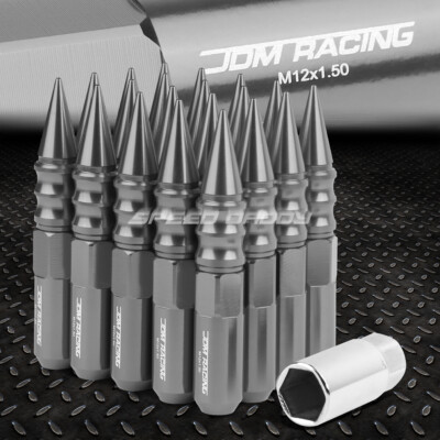 JDM АЛЮМИНИЕВЫЕ ГАЙКИ С ШИПАМИ ИЗ ОРУЖЕЙНОГО МЕТАЛЛА + КЛЮЧ 20 шт./КОМПЛ. M12X1.5 ДИАМЕТРОМ 20 ММ/ВЫСОТОЙ 123 ММ