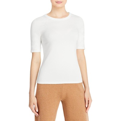 Boss Womens Efita White Crewneck Short Sleeve Tee T-Shirt Top S BHFO 8764