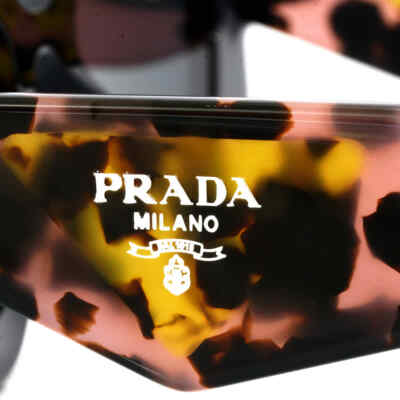 Pre-owned Prada Dark Grey Irregular Ladies Sunglasses Pr 15ys 1ab5s0 51 Pr 15ys 1ab5s0 51 In Gray