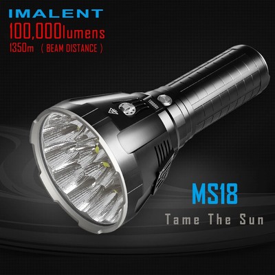 IMALENT MS18 Flashlight 100000LMs Waterproof Rechargeable Hunting Torch XHP70