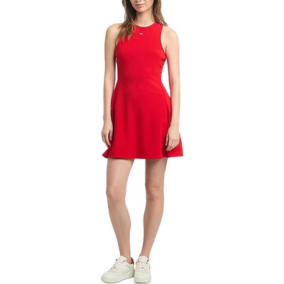 Tommy Hilfiger Womens Red Fit & Flare Sleeveless Fit & Flare Dress M BHFO 8949