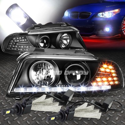ЧЕРНАЯ ФАРА ПРОЕКТОРА + DRL + УГЛОВАЯ + БЕЛАЯ СВЕТОДИОДНАЯ СИСТЕМА 6000K ДЛЯ B5 8D 96-01 A4