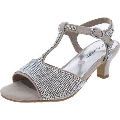

Розовые туфли-лодочки Steve Madden для девочек с Т-образным ремешком 1, средний (B,M) Little Kid BHFO 4296, Blush, JCHACHHA